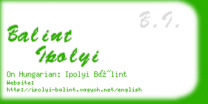 balint ipolyi business card